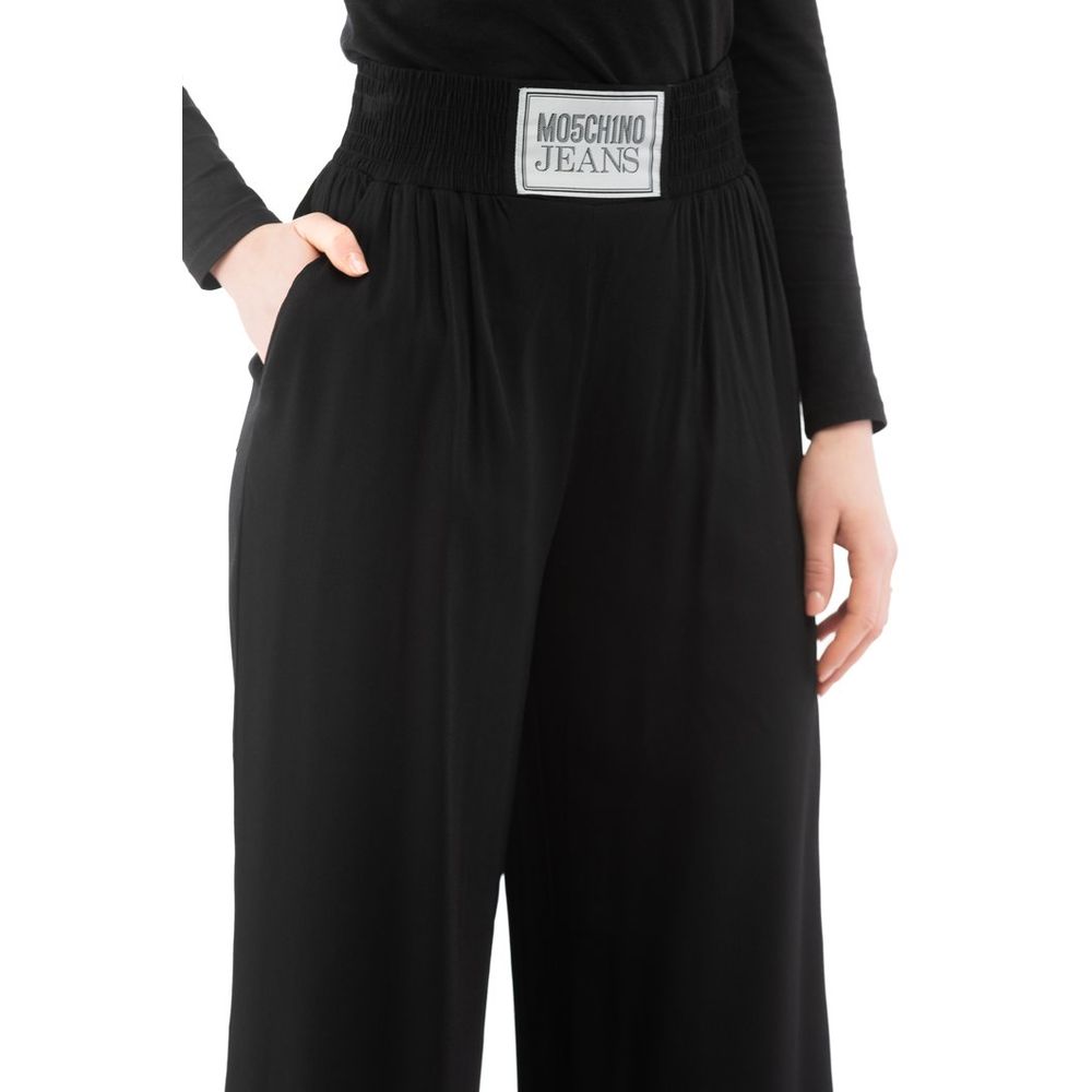 Black Marabou Casual Pants