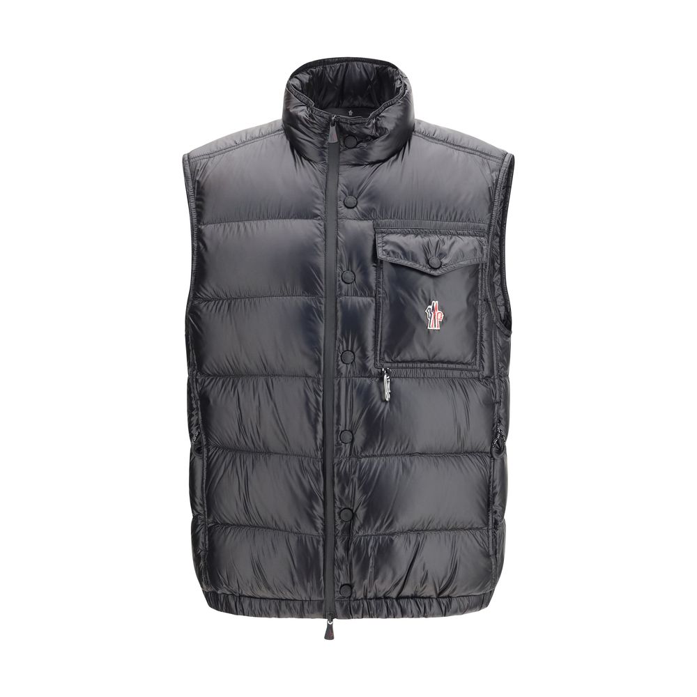 Black Polyamide Sleveless Jacket