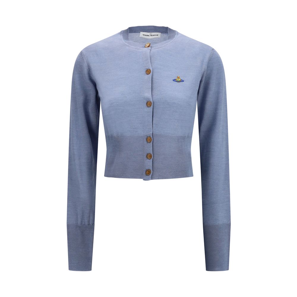 Blue Merino Wool Cardigan