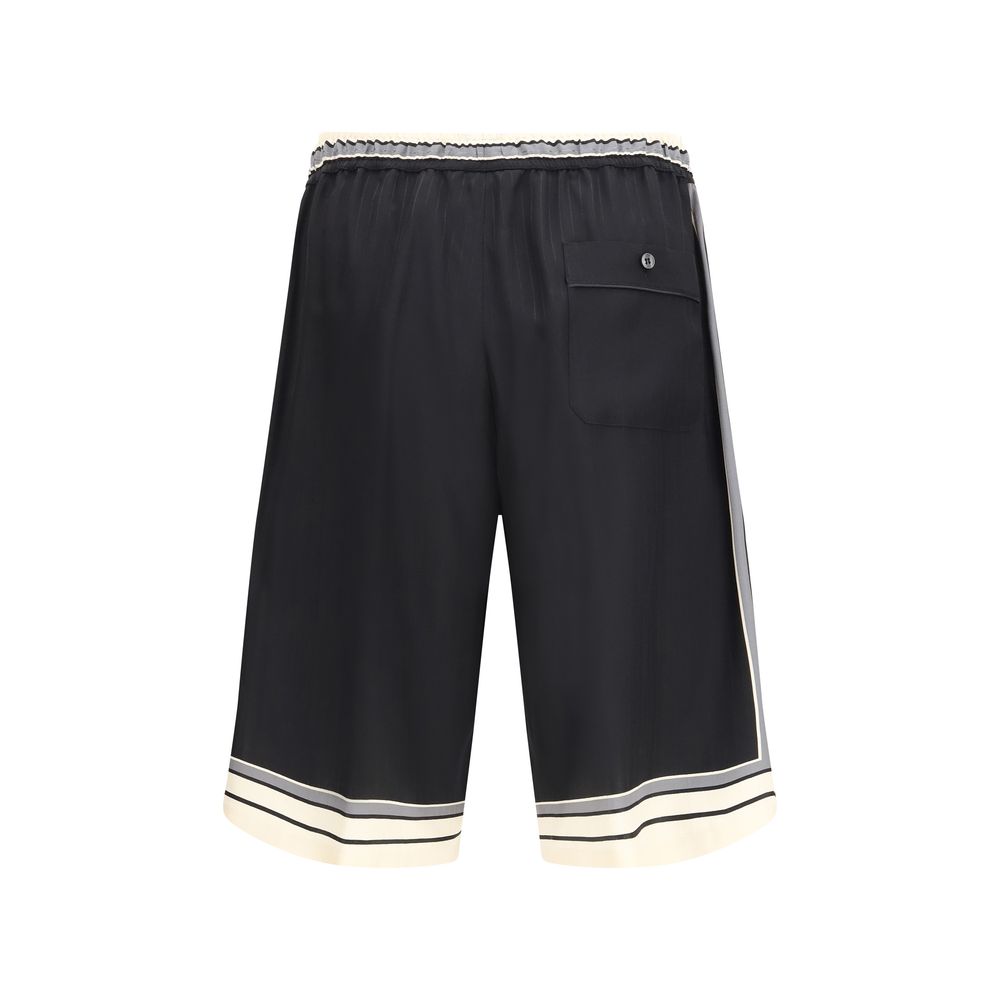 Multicolor Silk Bermuda Shorts