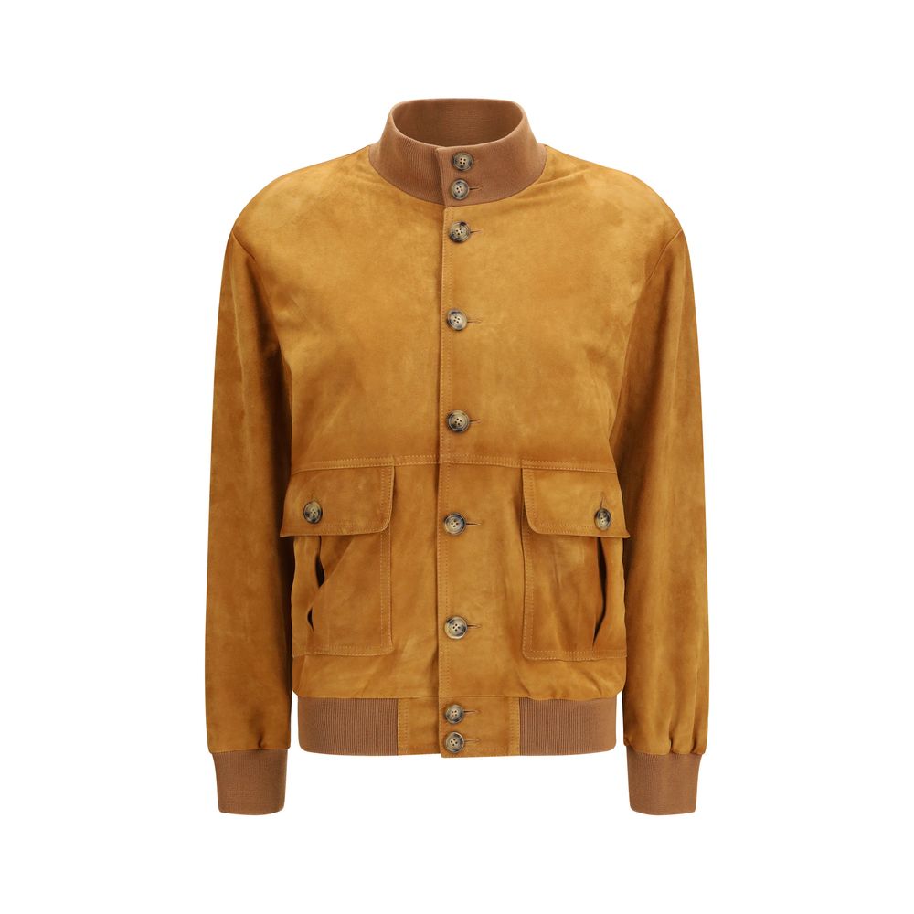Brown Goatskin Bomber