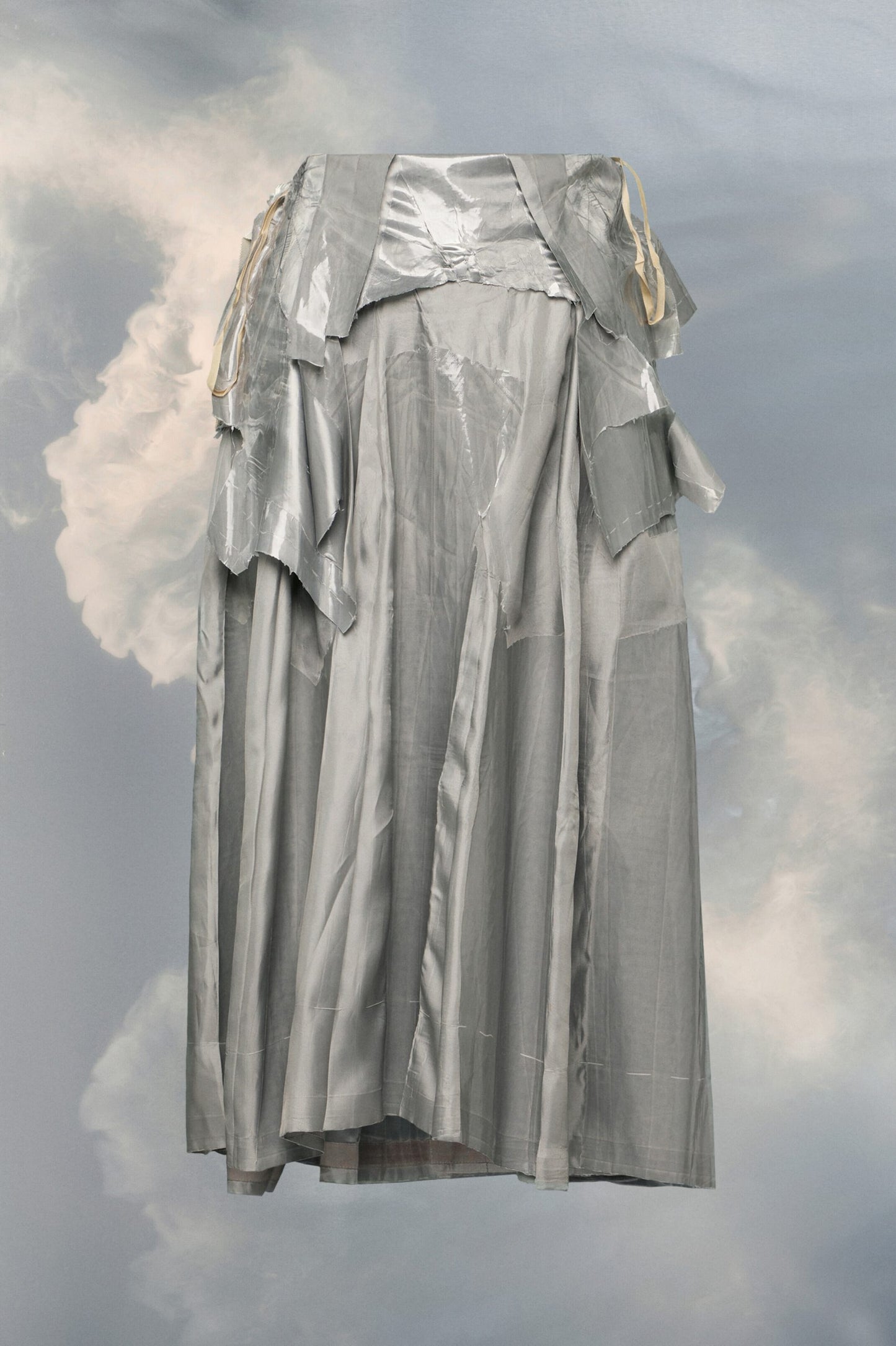 Gray Fibres Midi Skirt
