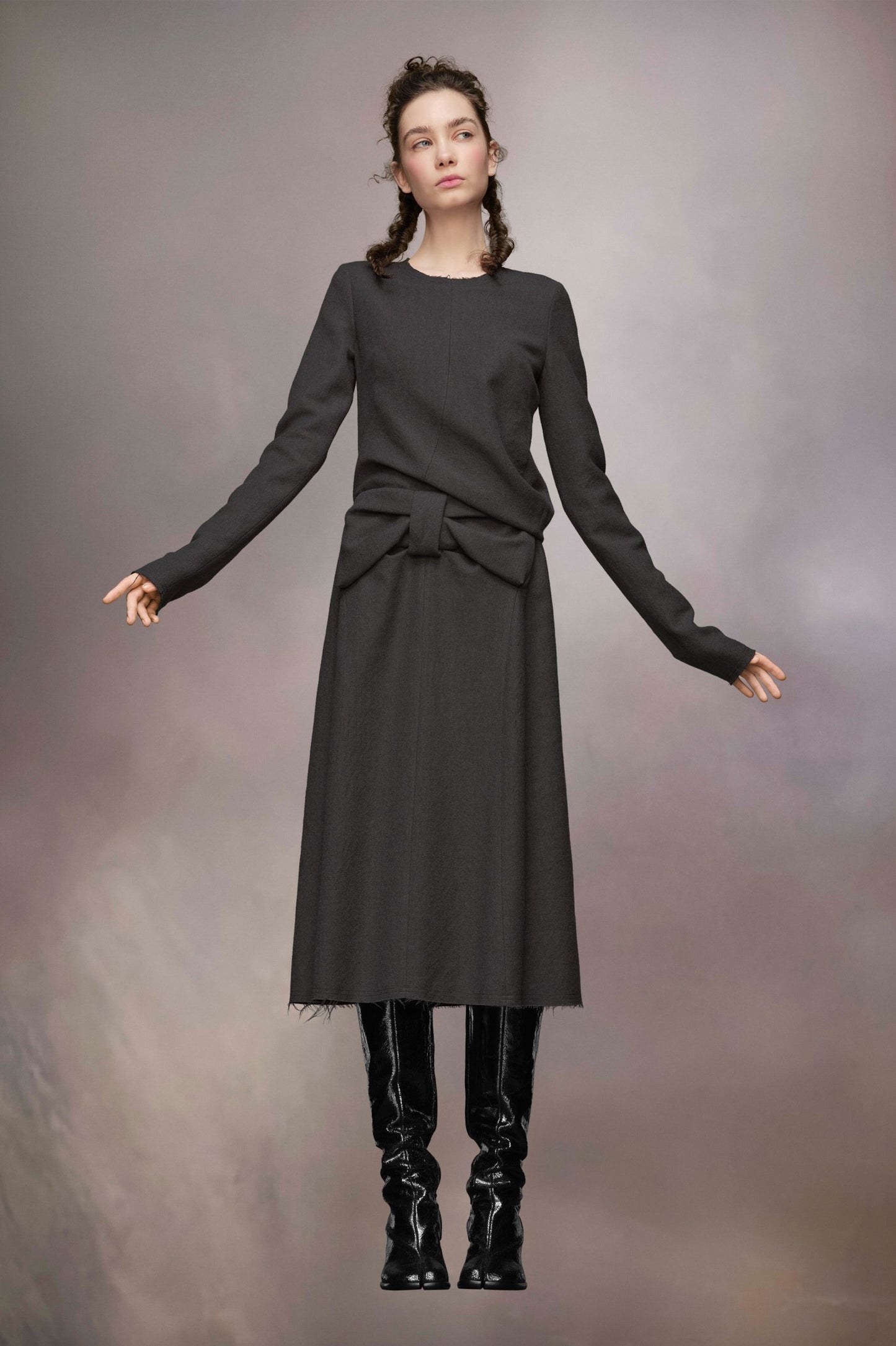 Gray Fibres Midi Dress
