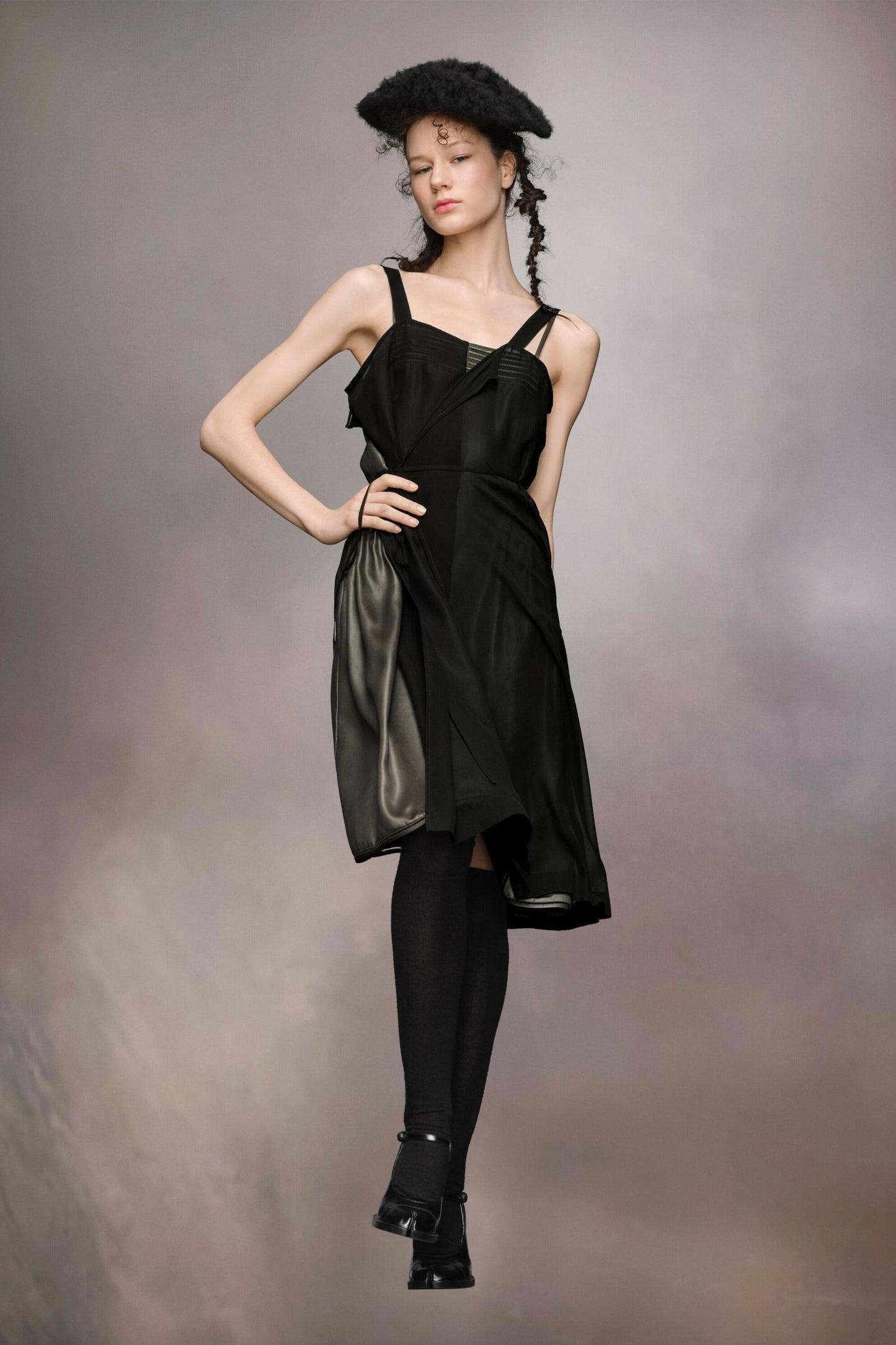Black Fibres Midi Dress