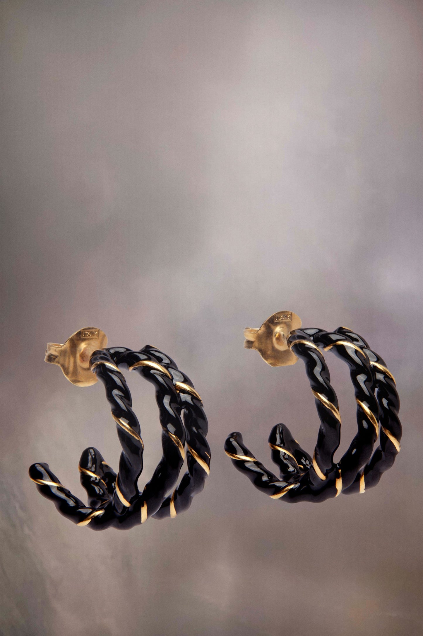 Bicolor Fibres Earrings