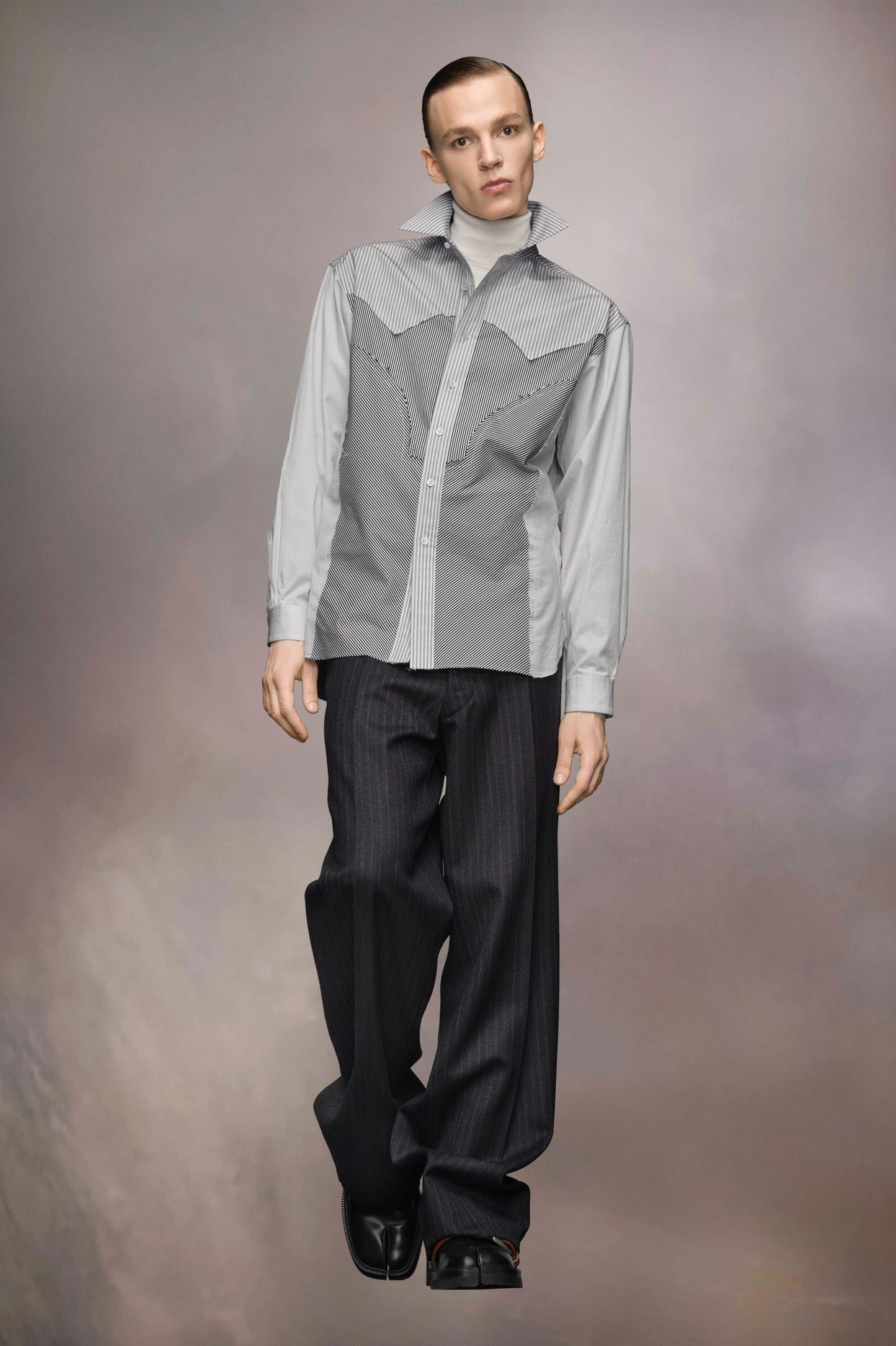 Black Fibres Pattern Shirt