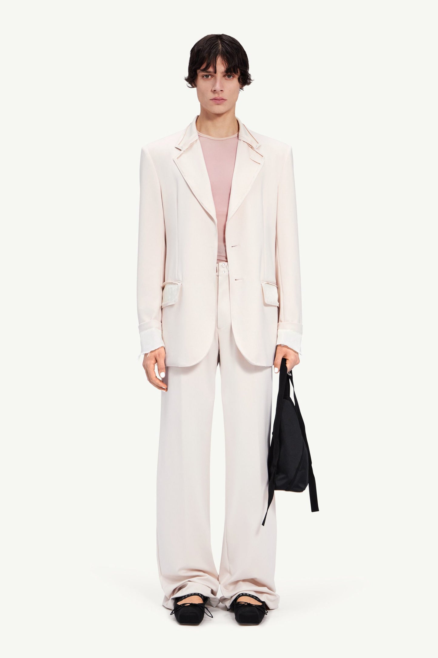 Beige Fibres Two-Piece Suit