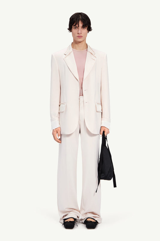 Beige Fibres Two-Piece Suit