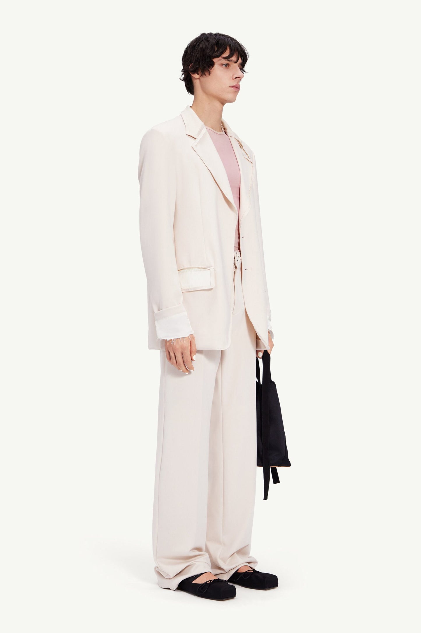 Beige Fibres Two-Piece Suit