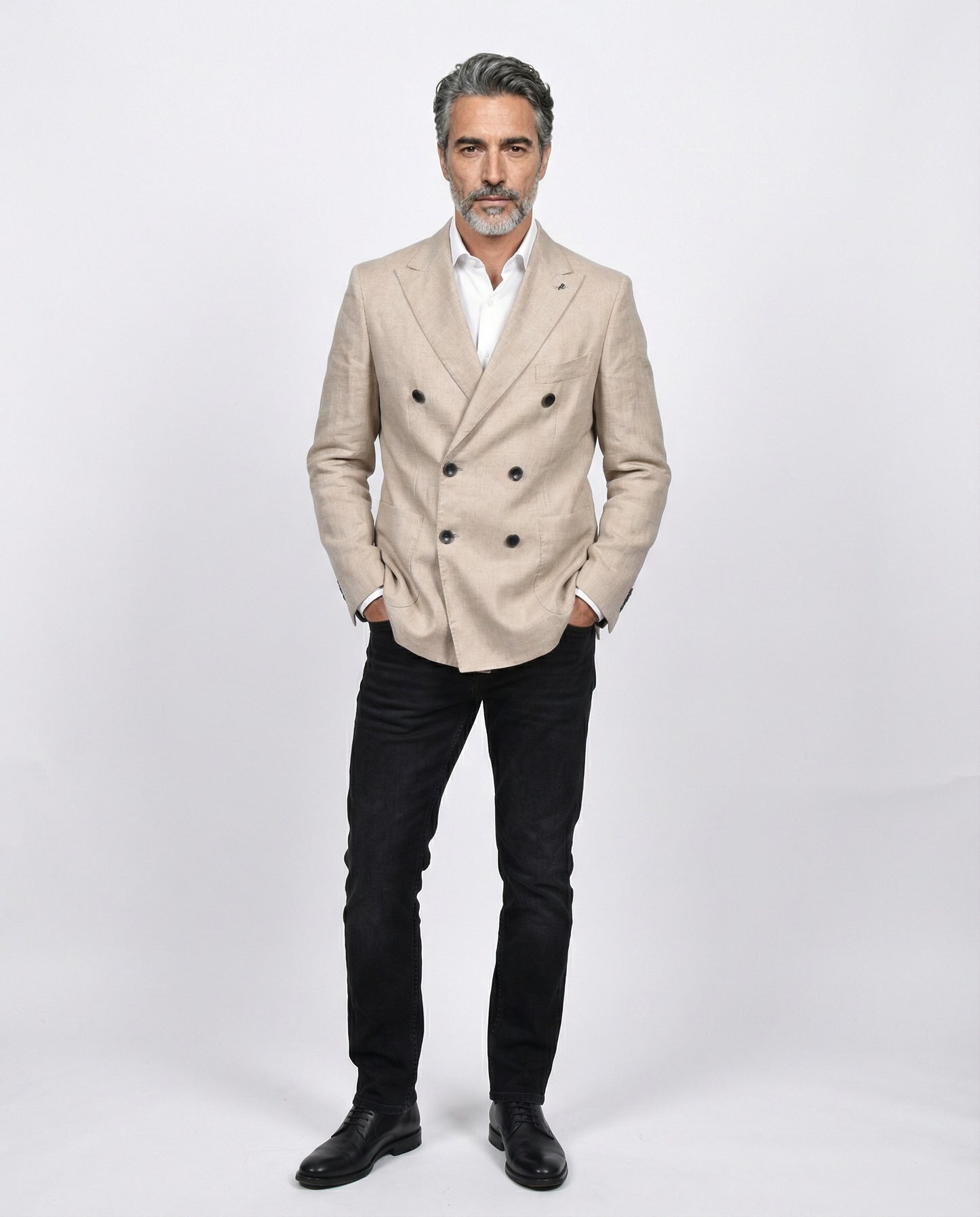 Beige Linen Blazer