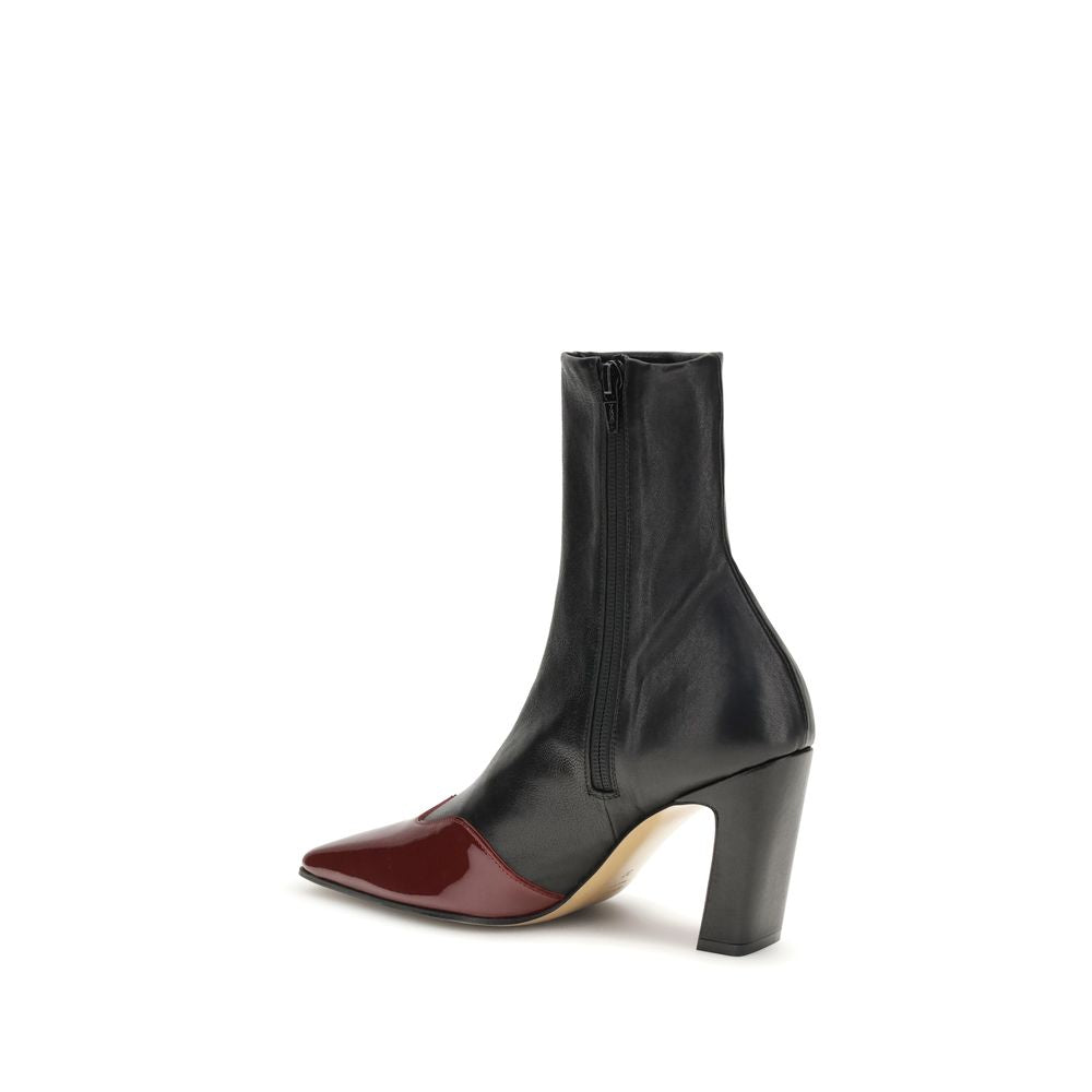 Black Leather Ankle Boots