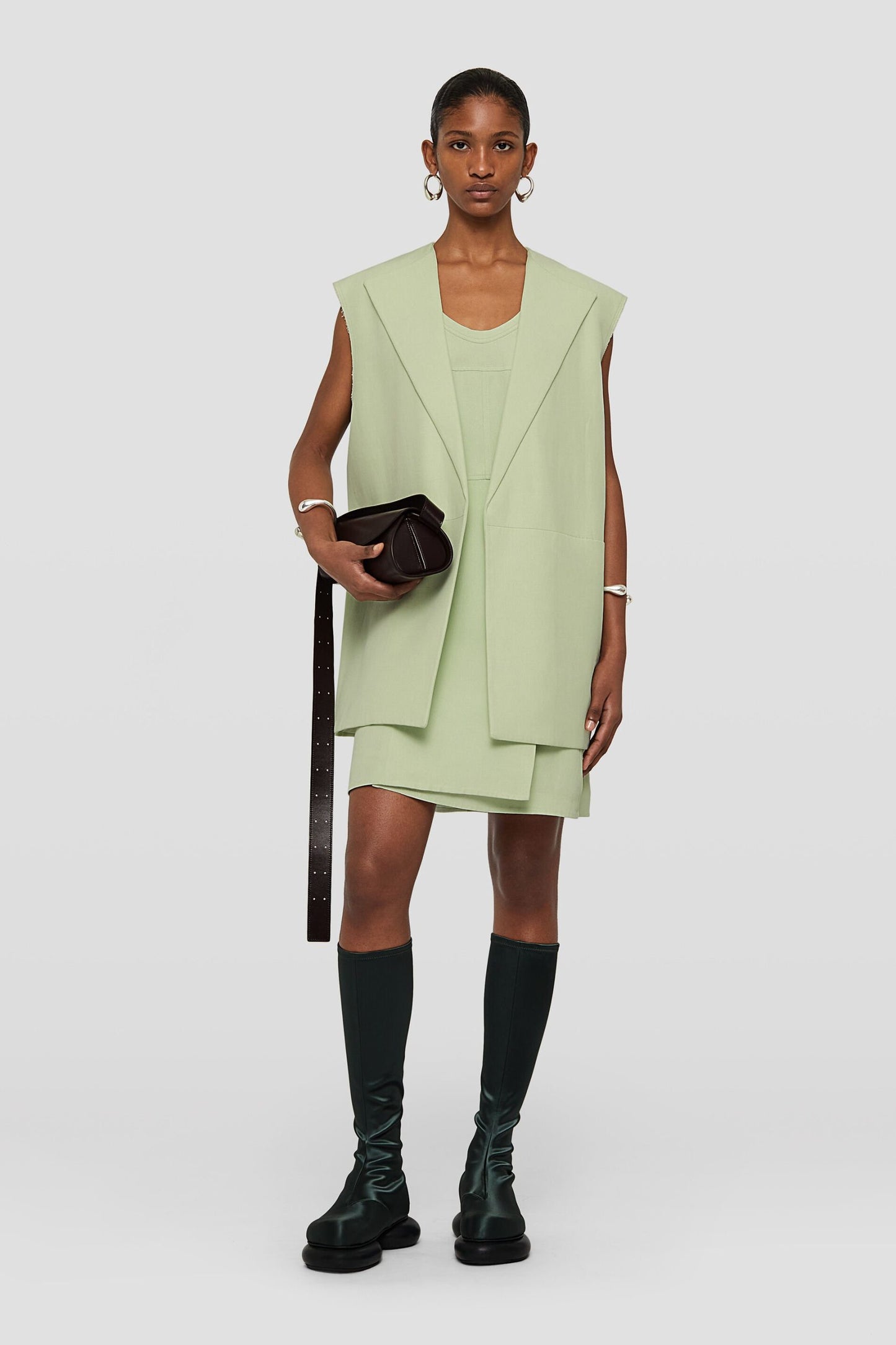 Green Fibres Sleveless Jacket