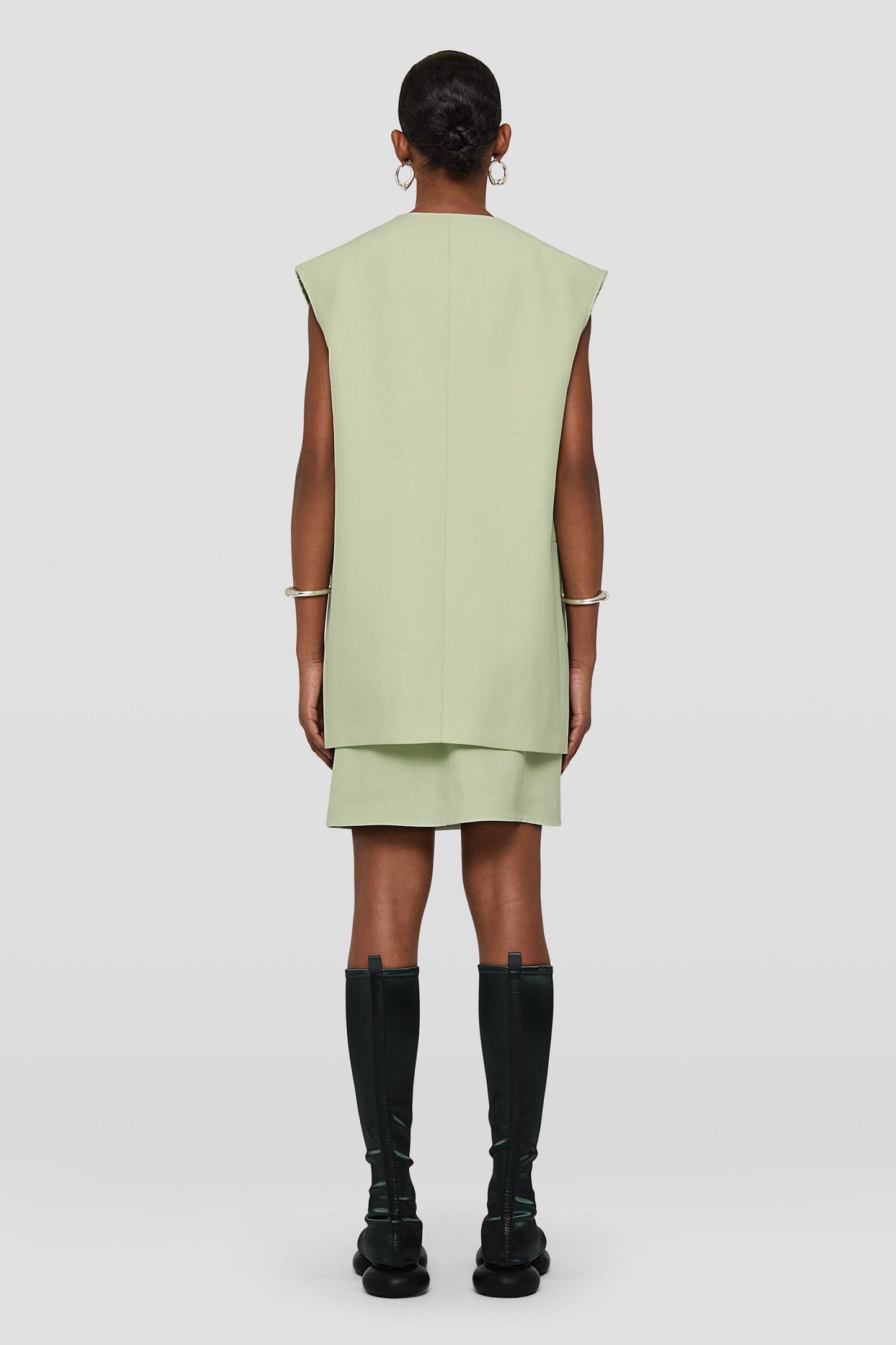 Green Fibres Sleveless Jacket