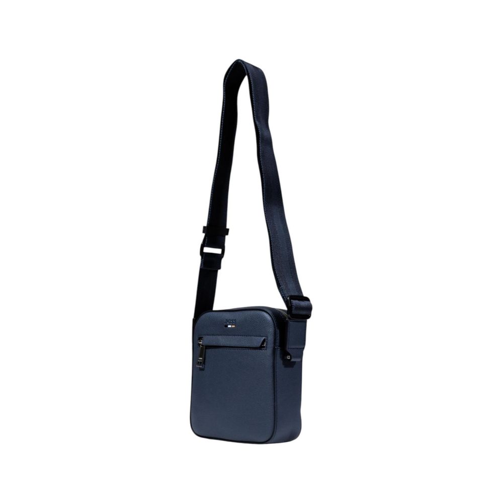 Blue Recycled Polyurethane Messenger Bag