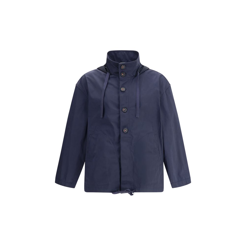 Blue Polyester Shell Jacket