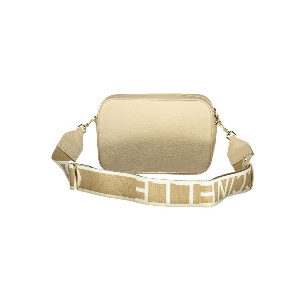 Beige Leather Women Handbag
