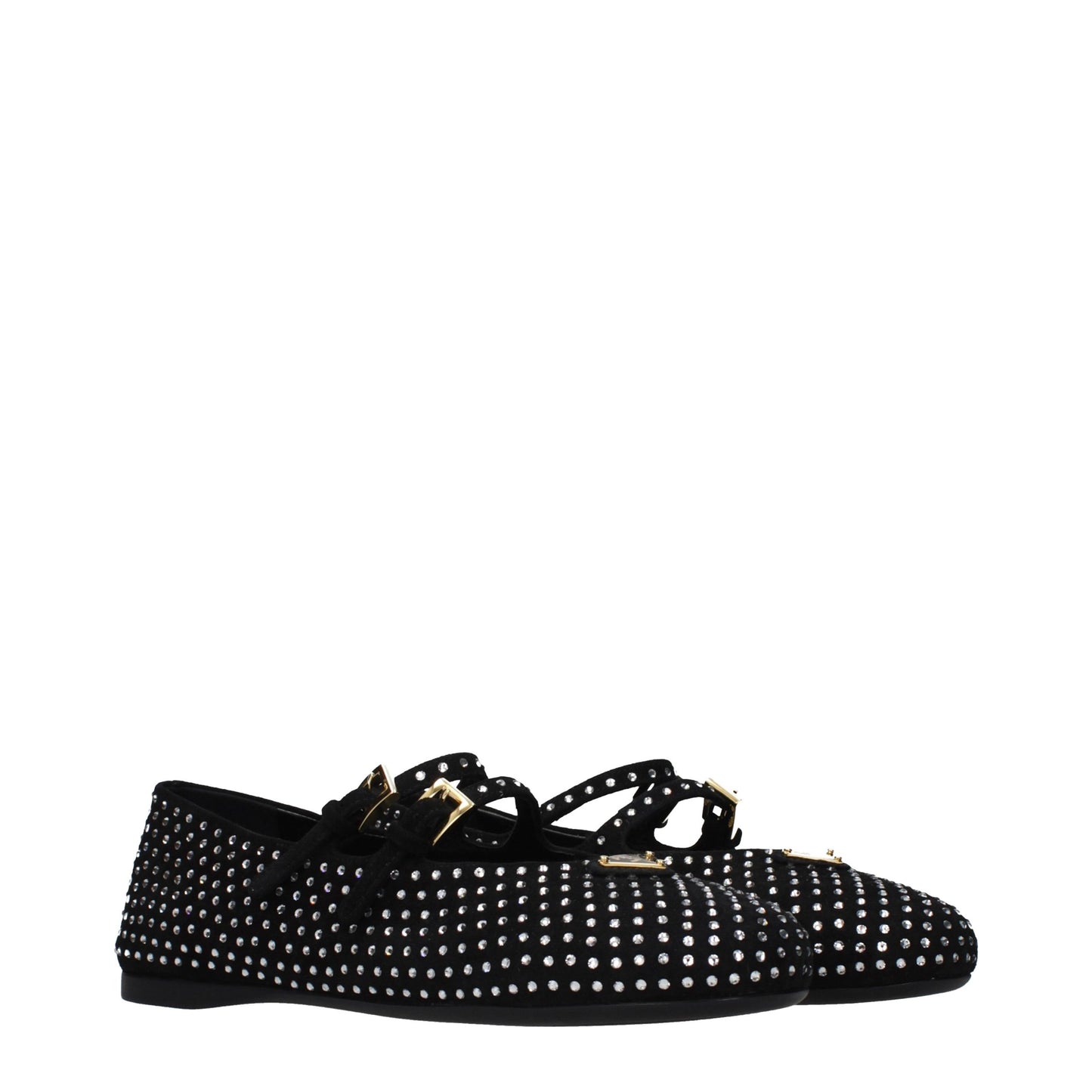 Black Leather Ballet Flats