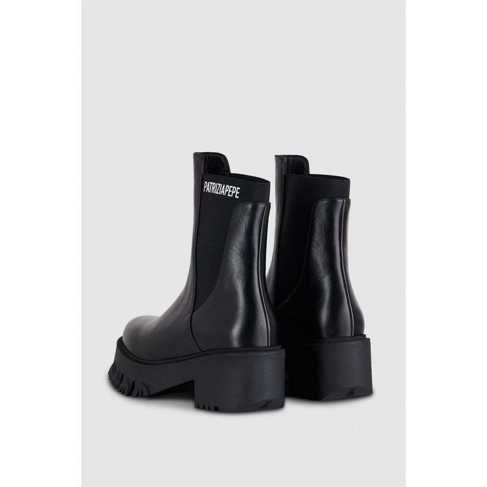 Black Calfskin Ankle Boots