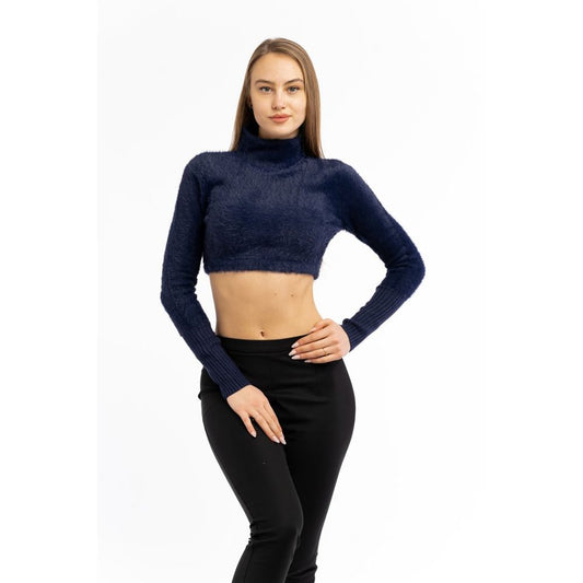 Blue Polyester Cardigan