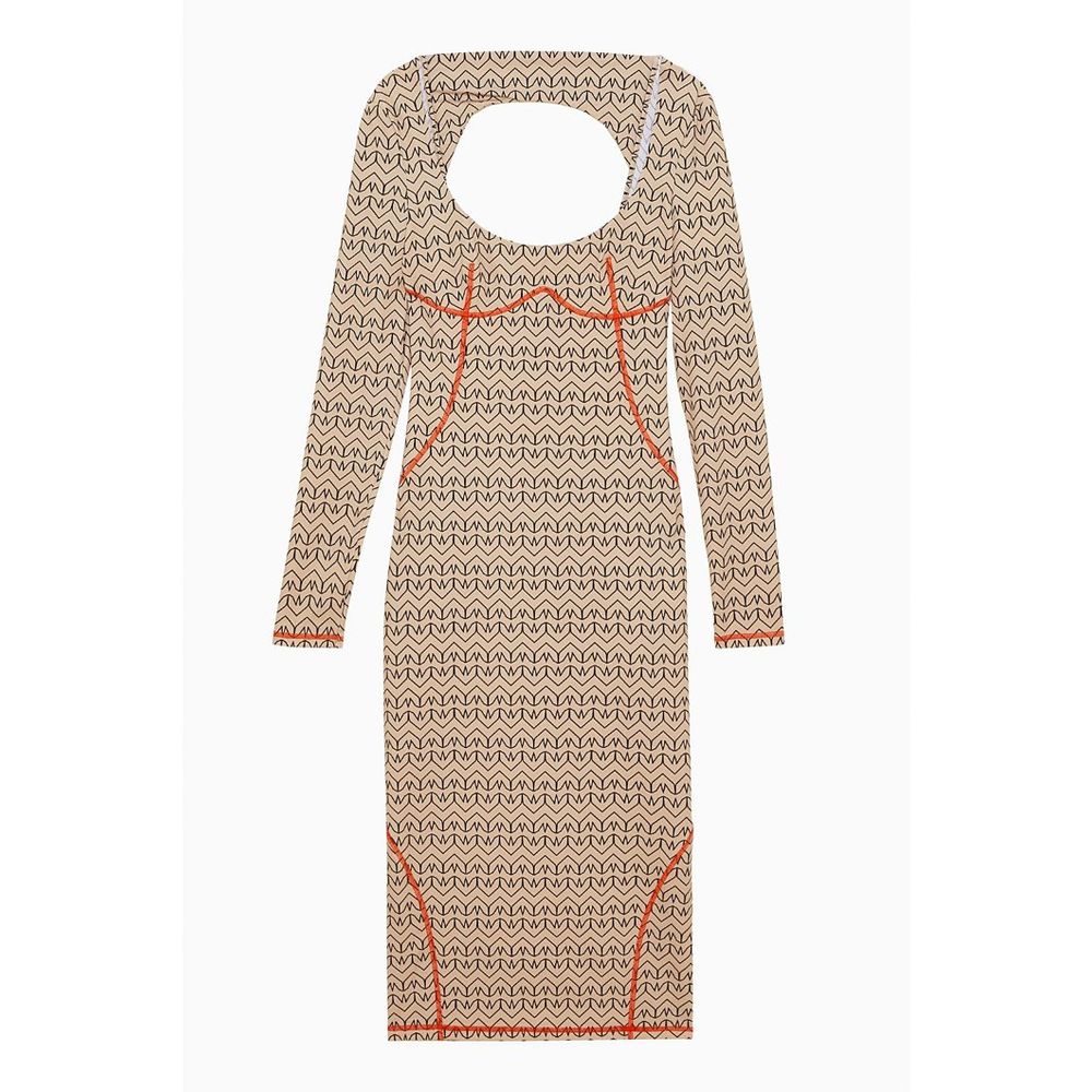 Bicolor Nylon Casual Dress