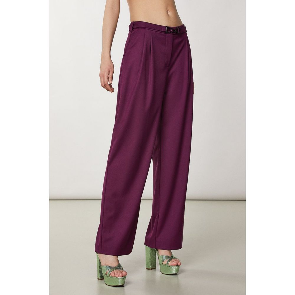 Purple Polyester Two-Piece Suit