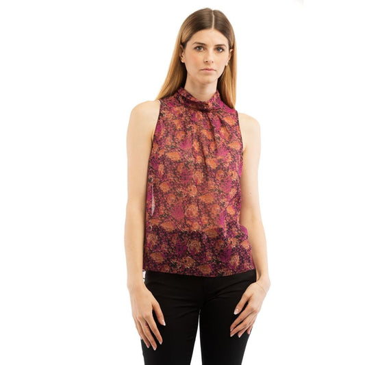 Purple Polyester Blouse