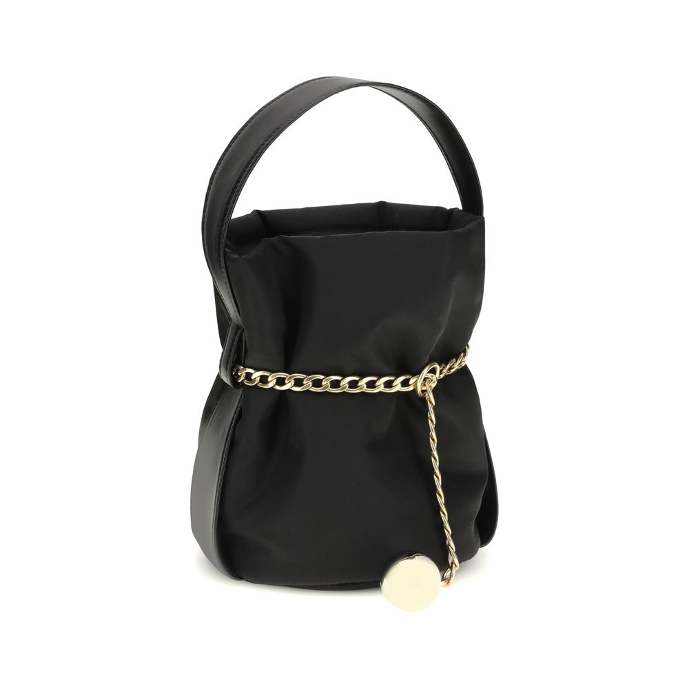 Black Recycled Polyamide Backet Bag