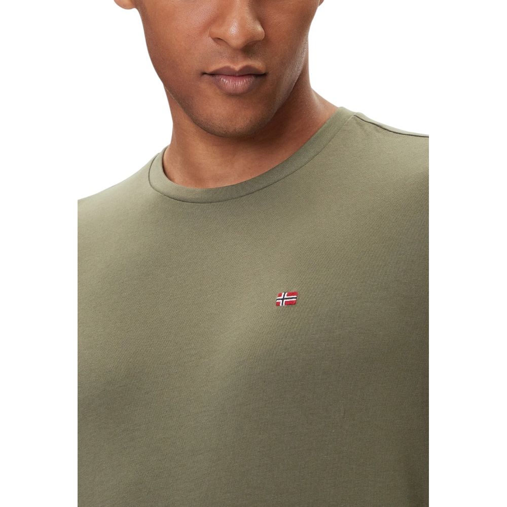 Bicolor Cotton Long Sleeve T-Shirt