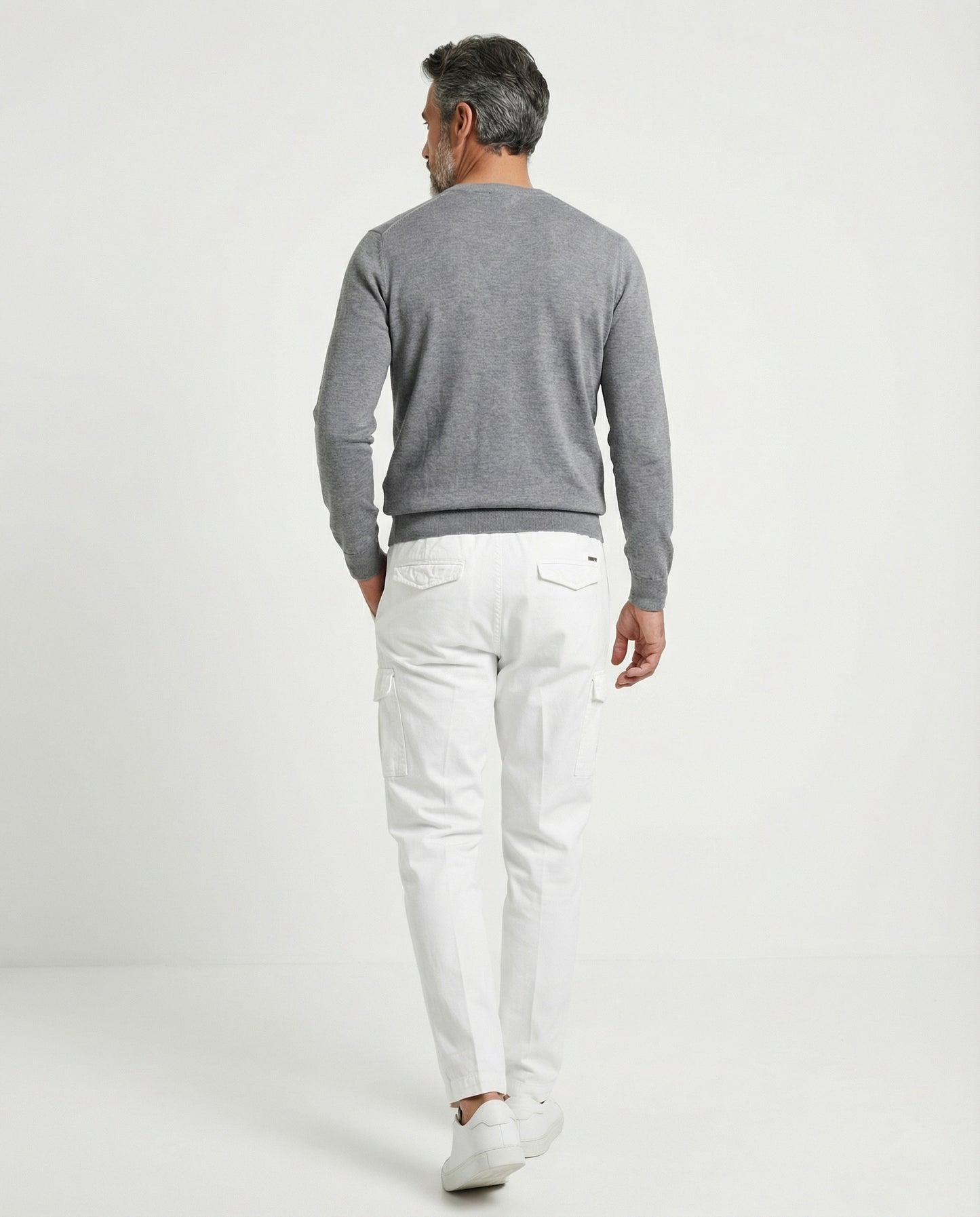 White Linen Casual Pants
