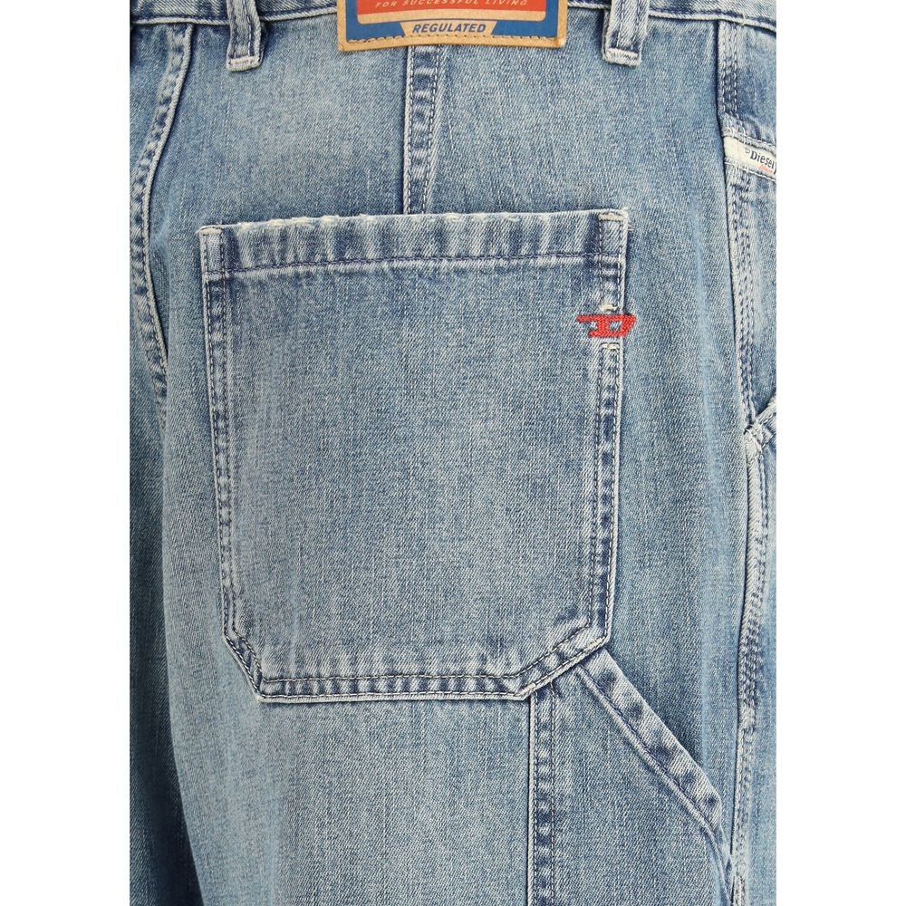 Blue Cotton Relaxed Fit Jeans