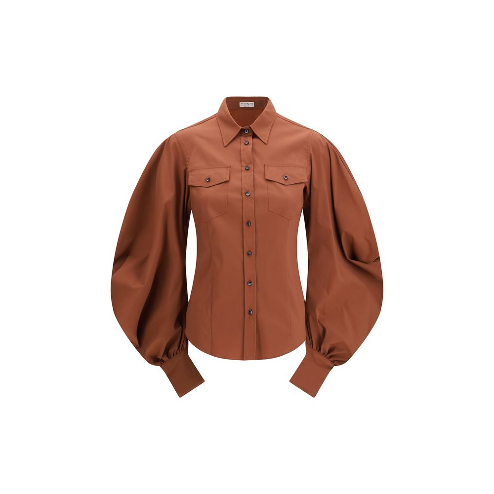 Brown Cotton Blouse