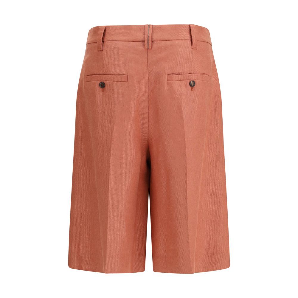 Multicolor Viscose Bermuda Shorts