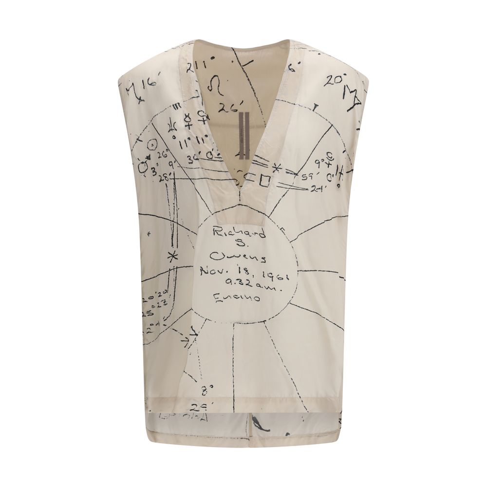Beige Viscose Pattern Shirt