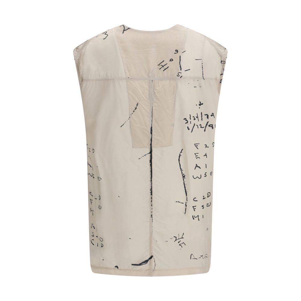 Beige Viscose Pattern Shirt