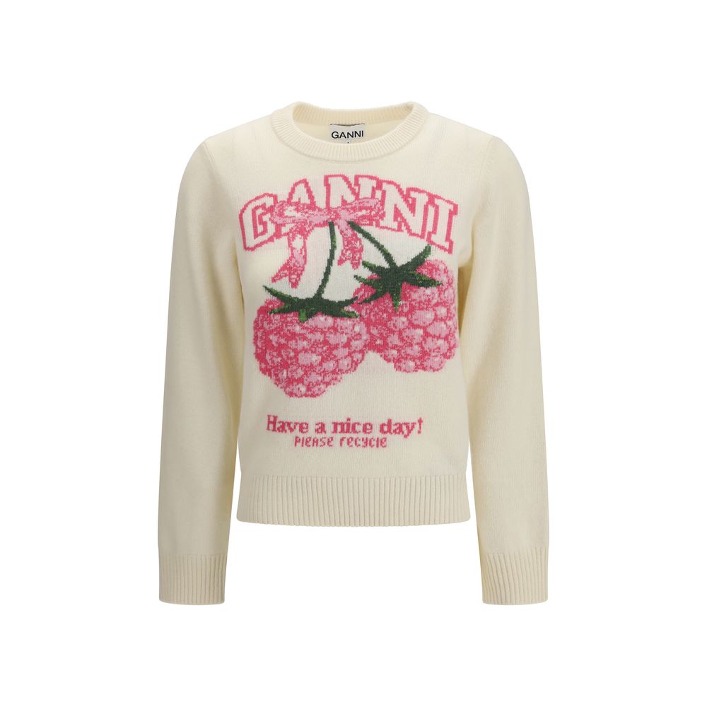 Beige Merino Wool Sweatshirt