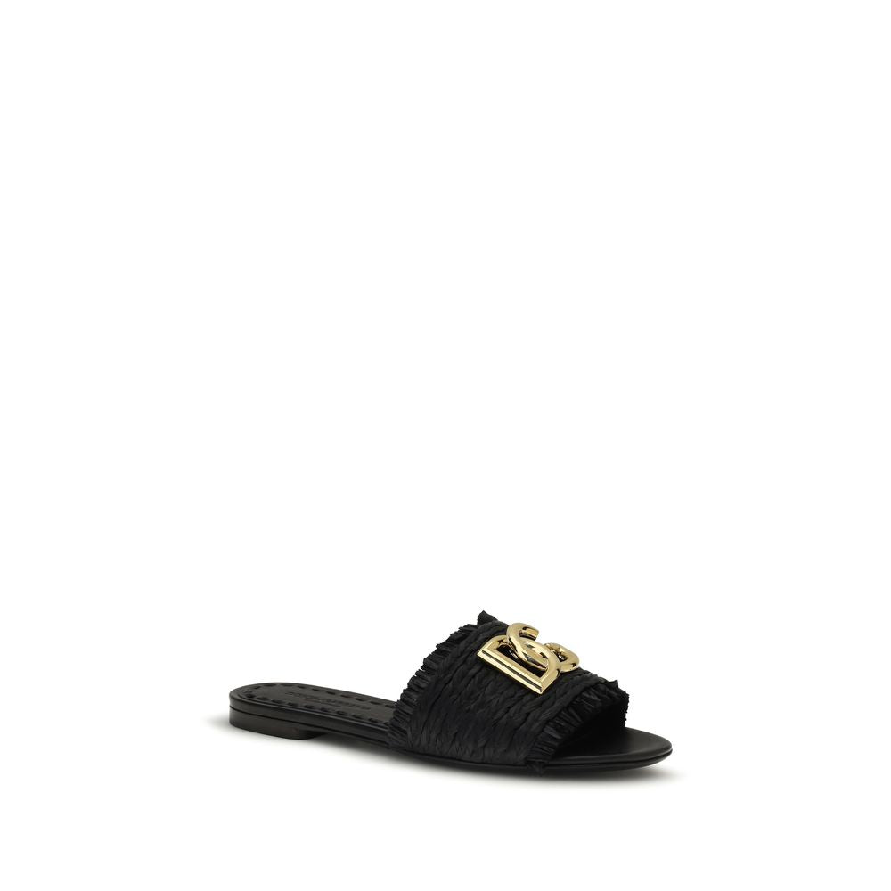 Beige Raffia Sandals