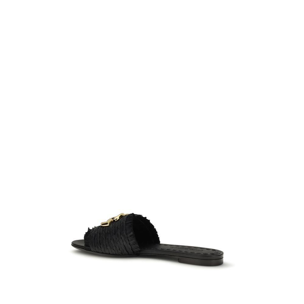 Beige Raffia Sandals
