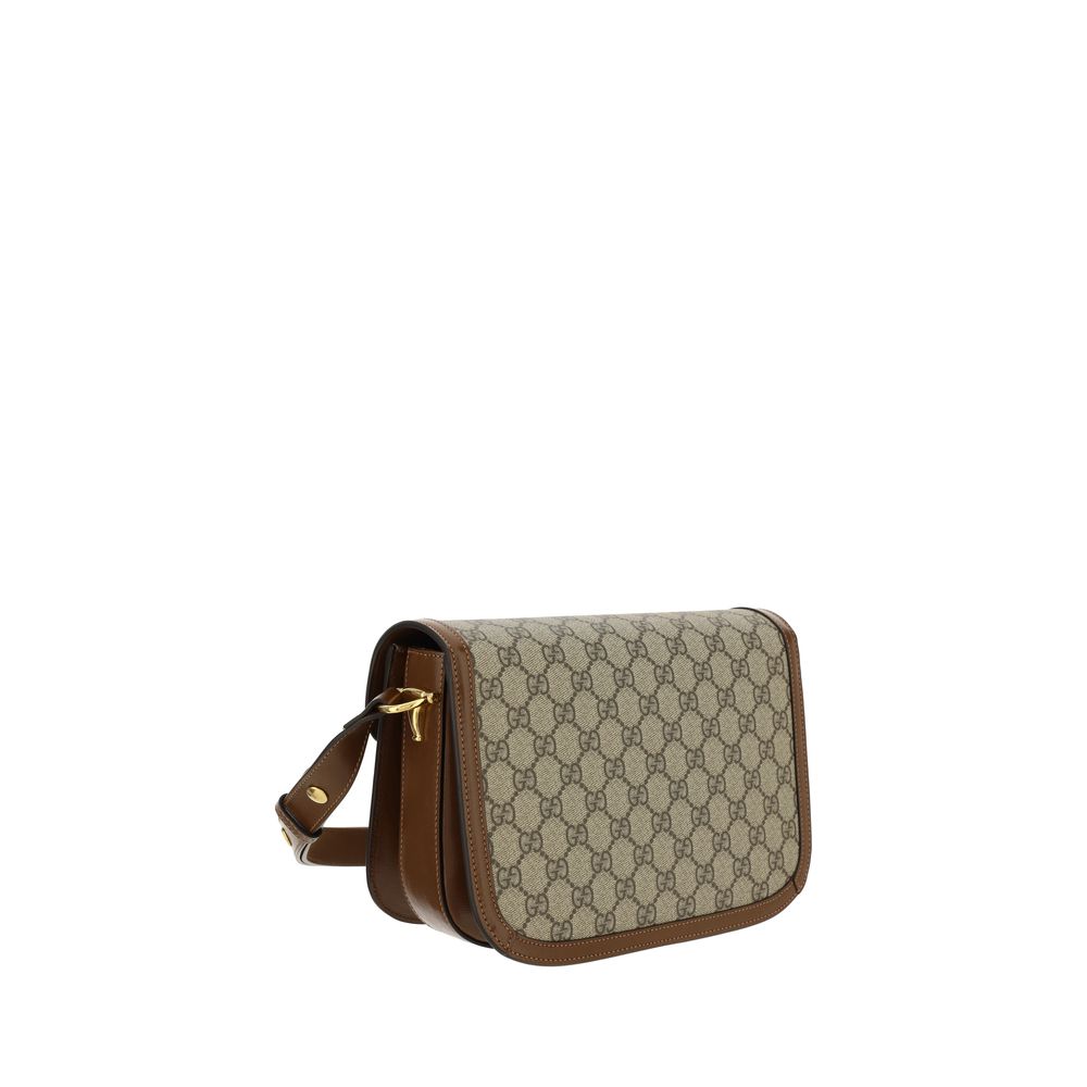 Beige Cotton Shoulder Bag