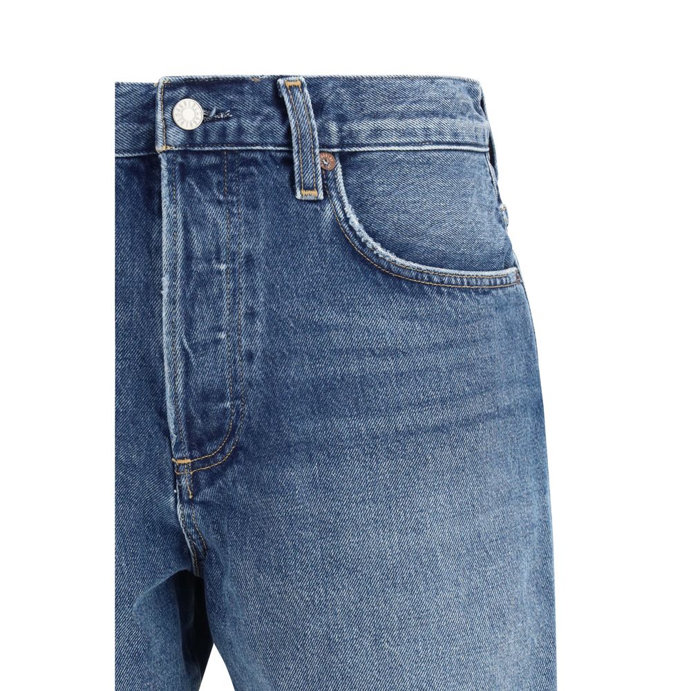 Blue Cotton Bermuda Shorts