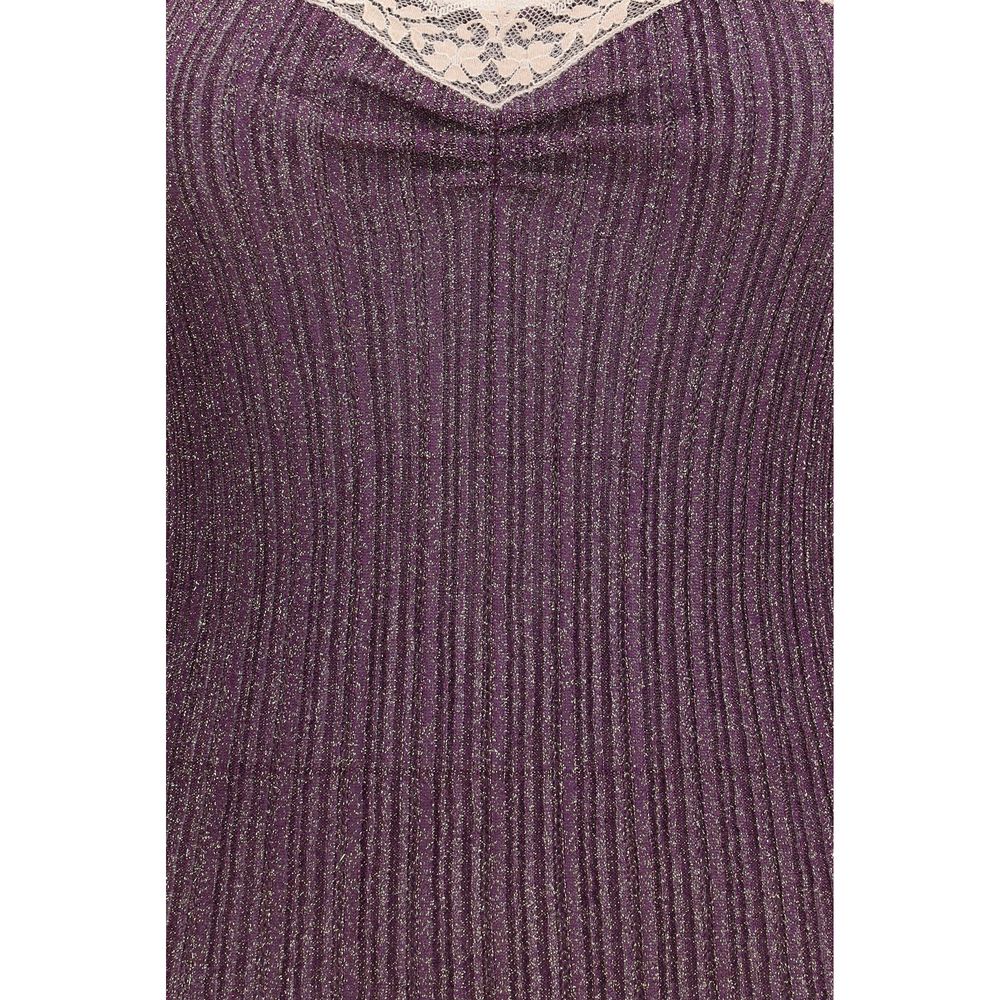 Multicolor Viscose Sleeveles T-Shirt