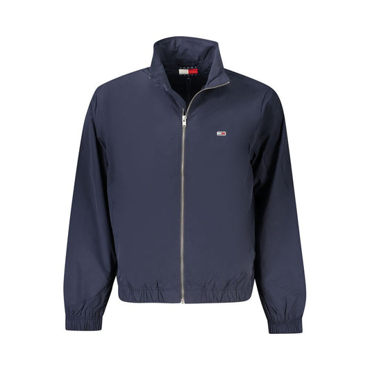 Blue Polyester Men Jacket