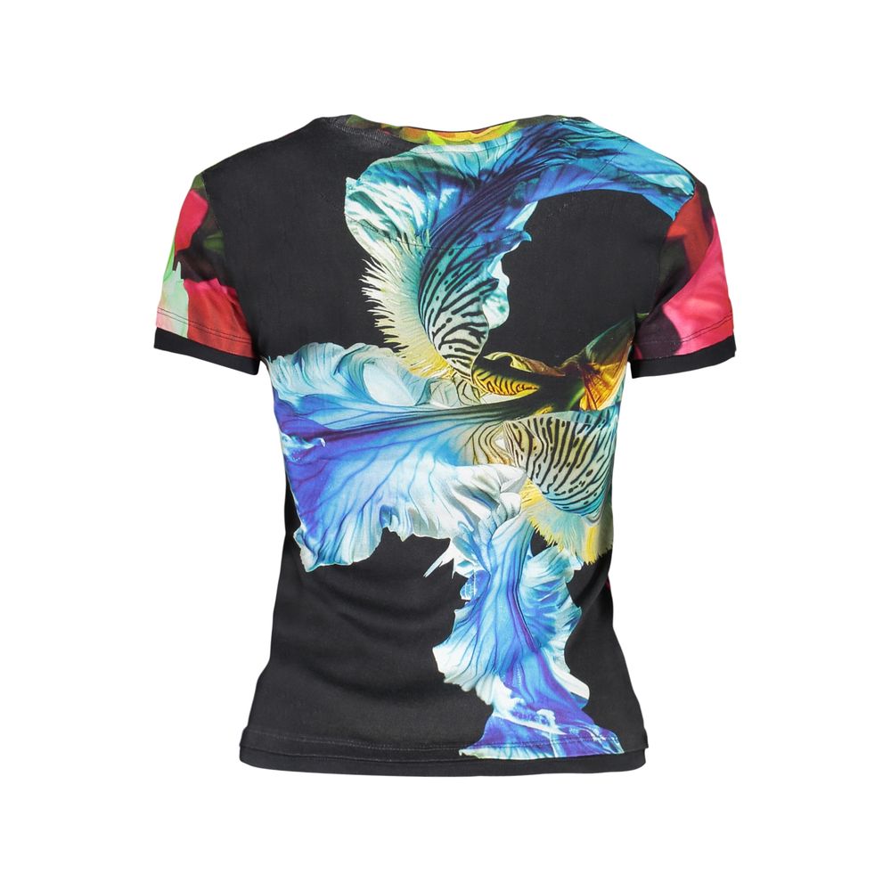 Black Cotton Women T-Shirt