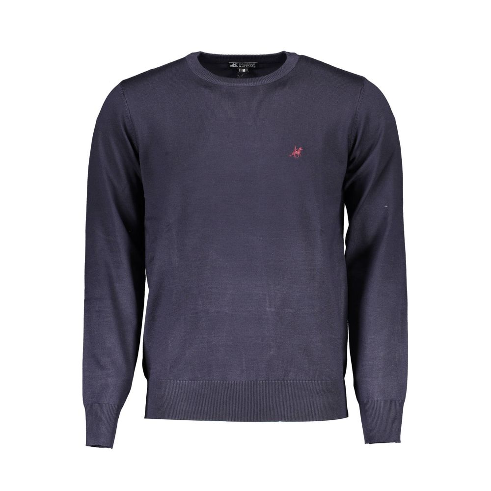 Blue Viscose Men's Sweater
