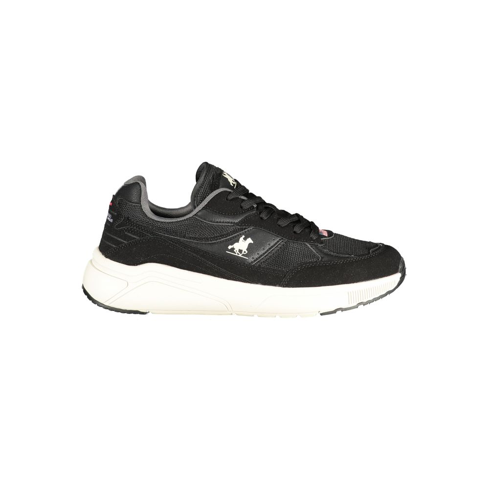 Black Polyester Men Sneaker
