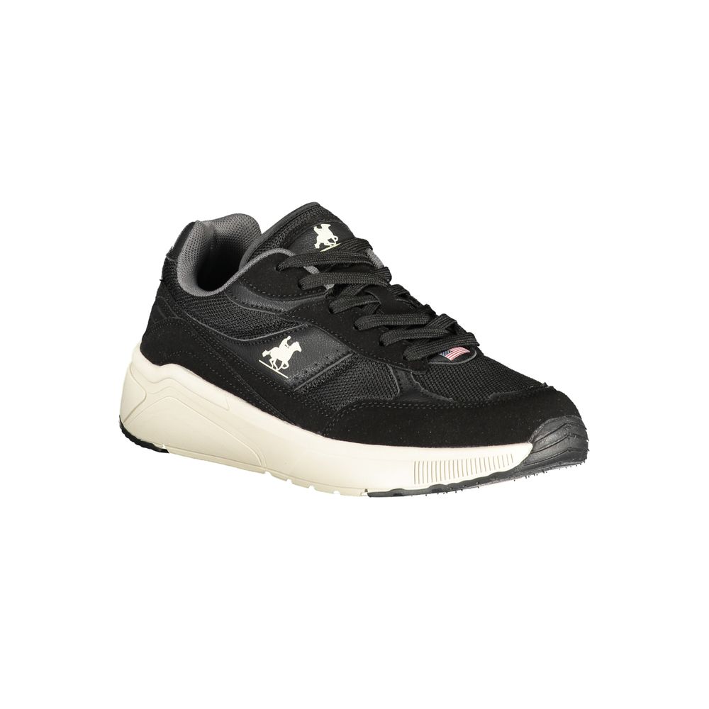 Black Polyester Men Sneaker