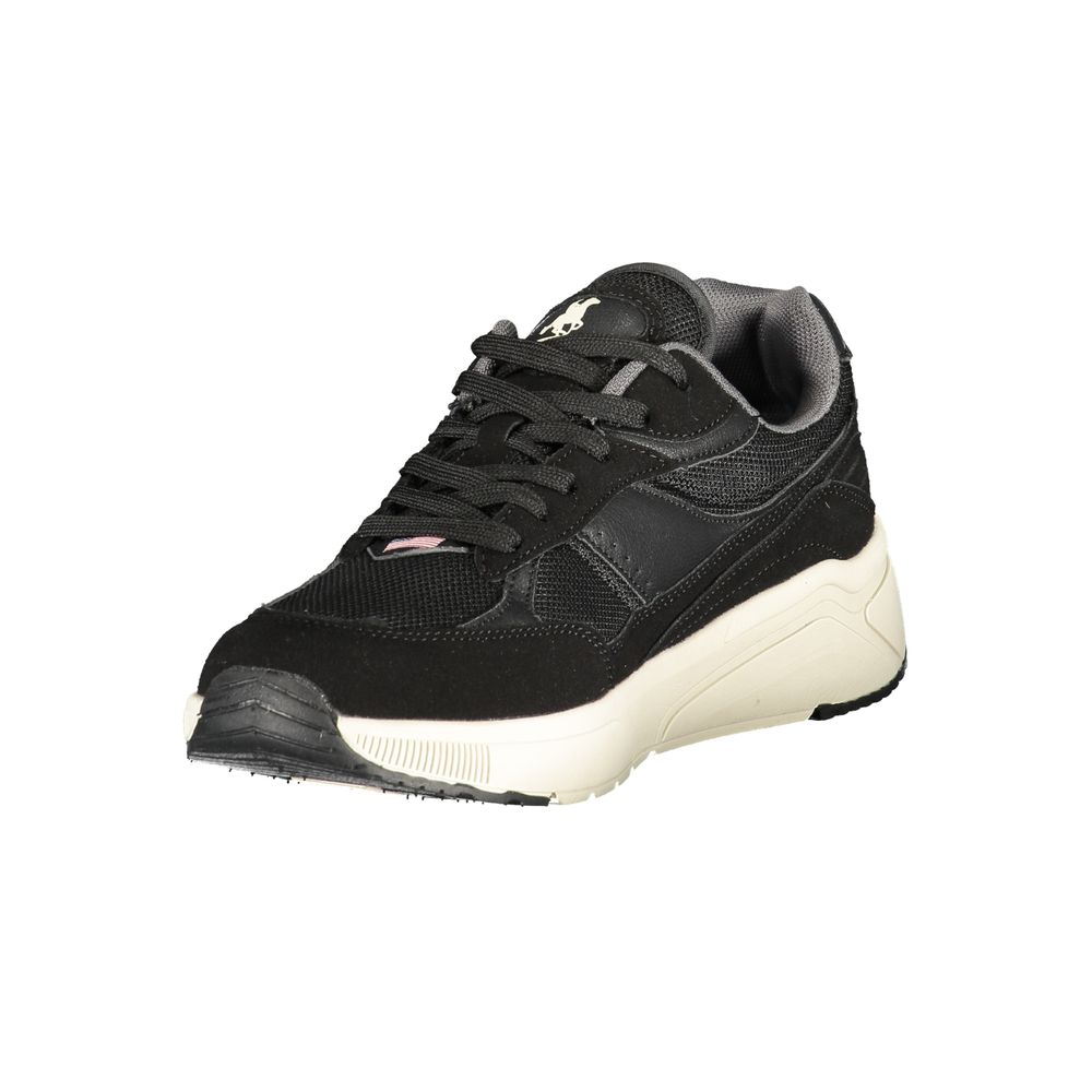 Black Polyester Men Sneaker