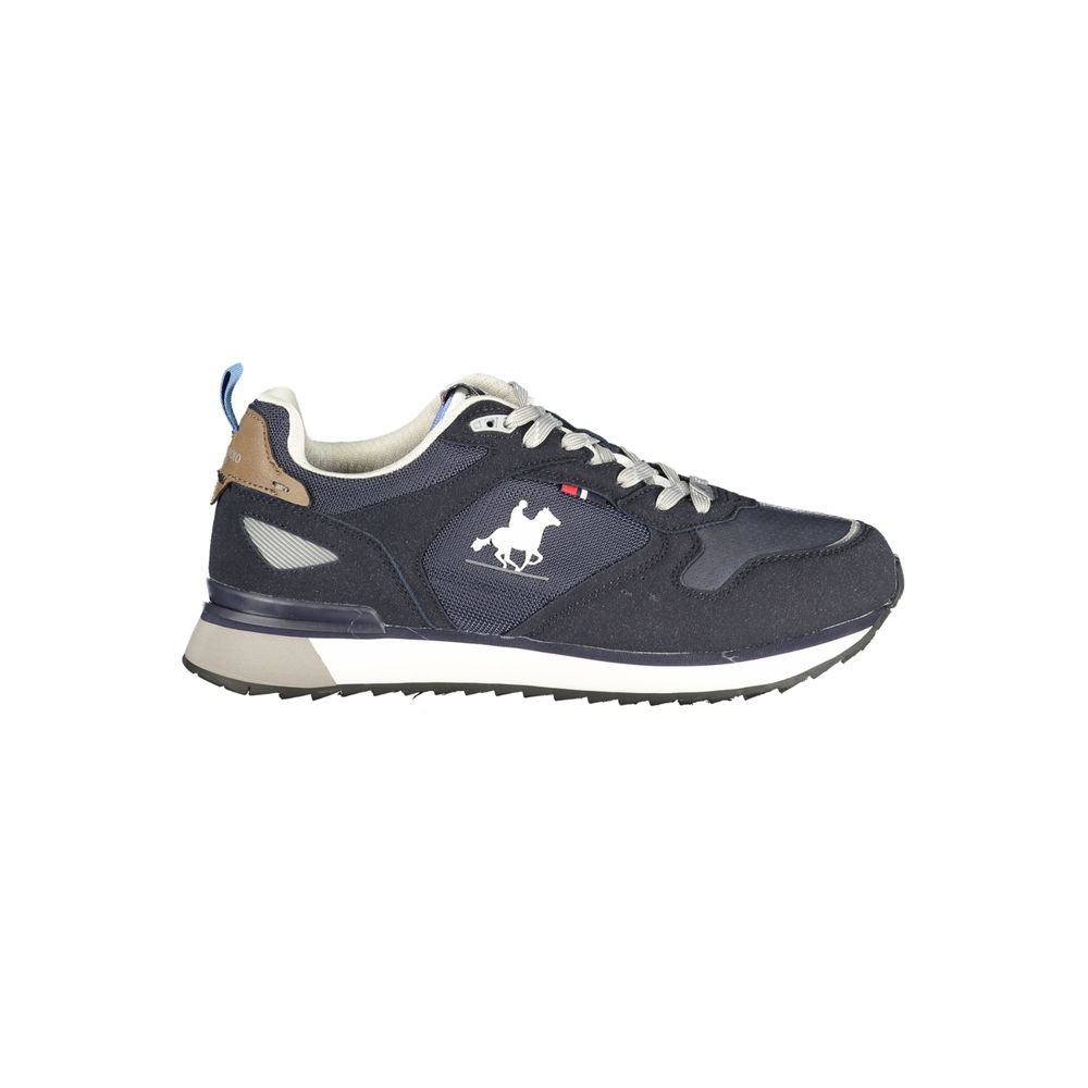 Blue Polyester Men Sneaker