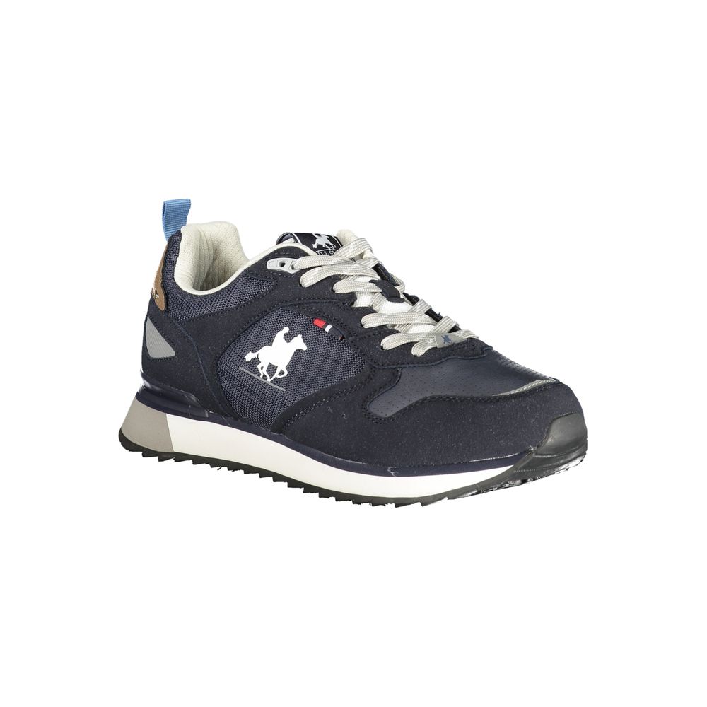 Blue Polyester Men Sneaker