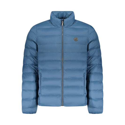 Blu Polyester Men's Jacket