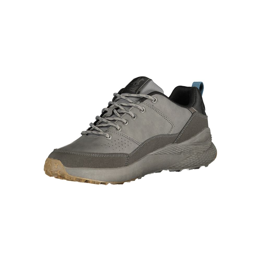 Grigio Polyurethane Men Sneaker